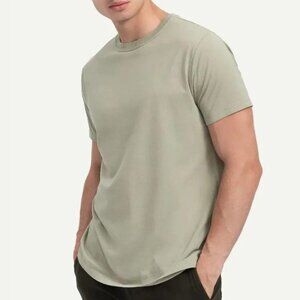 KAFT Sage Green Combed Cotton T-Shirt